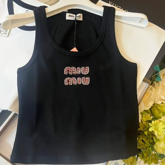 MIU MIU Tops - MIUMIU Knitted T-shirt